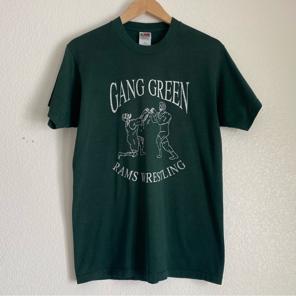 Vintage Gang Green Rams Wrestling printed t-shirt, green, M